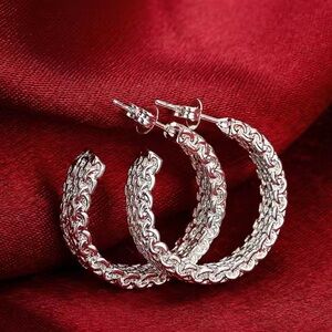 Elegant Silver Hoop Earrings